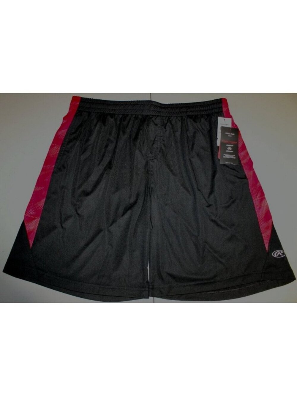 Mens Rawlings Athletic Fitness Basketball Gym Running Shorts XL Red Black NWT